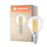 Ledvance Classic LED E14 Pera Con Filamento Clara 3.4W 470lm - 827 Luz Muy Cálida | Regulable - Reemplazo 40W