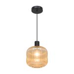 D'Lite Colgante De Luz Leffinge Ámbar Vidrio | Apta Para 1x E27