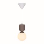 Nordlux Sadie Colgante De Luz Composite Marrón | Apta para 1x E14