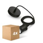 Multipack 4x Philips Cord Vintage E27 Negro
