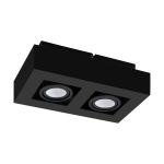 Eglo Techo Foco Mendoza Acero Negro 9.4W 690lm - 830 Luz Cálida | Regulable - Apta para 2x GU10