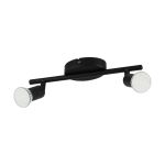 Eglo Luz de techo Buzz-LED Acero Negro 2x2.8W 2x250lm - 830 Luz Cálida | IP20 - Incl. 2x GU10