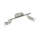 Eglo Luz de techo Buzz-LED Acero Níquel Satinado 2x2.8W 2x250lm - 830 Luz Cálida | IP20 - Incl. 2x GU10