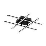 Eglo Pared y Luz de techo Lasana 3 Acero Aluminium Negro 5.3W 700lm - 830 Luz Cálida | IP20 