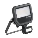 Ledvance Proyector LED Aluminium Negro 17W 2400lm 100D - 840 Blanco Frio | IP65 - Sensor De Movimiento Y Luz - Simétrico