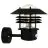 Nordlux Vejers Luz De Pared Metal y Vidrio Negro | IP54 - Apta para E27 - Sensor de Movimiento y Luz