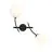 Emibig Luz De Pared Hunter Acero Negro | Apta para 2x E14 - Max 10W