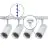 Set completo 1-Fase Rail 2 Metro Blanco | incl. 4x Foco + GU10 2700K 3W Regulable + Tapa Final, Conector de Alimentación y I-Conector
