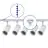 Set completo 1-Fase Rail 3 Metro Blanco | incl. 5x Foco + GU10 2700K 3W Regulable + Tapa Final, Conector de Alimentación y I-Conector