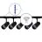 Bright Choice Set completo 1-Fase Rail 3 Metro Negro | incl. 5x Foco + GU10 2700K 3W Regulable + Tapa Final, Conector de Alimentación y I-Conector