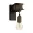 Eglo Luz De Pared Townshend 4 Acero Negro Marrón | IP20 - Apta para 1x E27 