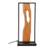 Brilliant Lámpara De Mesa Chaumont Aluminium Metal Madera Negro 8W 940lm - 830 Luz Cálida