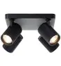 Brilliant Marty Luz de techo Aluminium Arenoso Negro 20W 1400lm - 830 Luz Cálida | Incl. 4x GU10