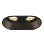 SLV Horn Doble Foco Aluminium Negro | Apta para 2x GU10 