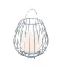 Nordlux Lámpara De Mesa Jim To-Go Portable Batería Metal Gris 3W 300lm - 827 Luz Muy Cálida | 3 Pasos Regulable 