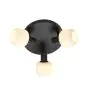 Nordlux Milford Luz de techo Vidrio Mini 3-Rondel Negro | Apta para 3x E14