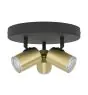 Eglo Luz de techo Consuma 1 Acero Negro Oro | IP44 - Apta para 3x GU10 