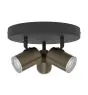Eglo Luz de techo Consuma 1 Acero Bronce Negro | IP44 - Apta para 3x GU10 