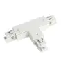 Conector trifásico en T - V lado derecho - Blanco