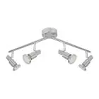 Ledvance Foco LED GU10 Aluminium 4x 3W - 827 Luz muy Cálida 