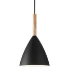 DFTP by Nordlux Pure 20 Colgante De Luz Metal y Madera Negro | Apta para E27