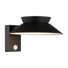 Nordlux Solar Luz De Pared Justina Metal Negro 400lm - 830 Luz Cálida | IP44 - Sensor de Movimiento y Luz