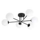 Emibig Luz de techo Roma Acero Negro | Apta para 6x E14 - Max 10W
