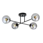Emibig Luz de techo Roma Acero Negro | Apta para 4x E14 - Max 10W