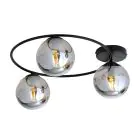 Emibig Luz de techo Sopra Acero Negro | Apta para 3x E14 - Max 10W
