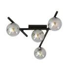 Emibig Luz de techo Smart Acero Negro | Apta para 4x E14 - Max 10W