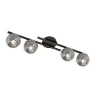 Emibig Luz de techo Kairo Acero Negro | Apta para 4x E14 - Max 10W