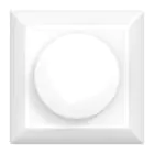 Noxion Placa de cubierta para Dimmer LED | Borde suave - Blanco