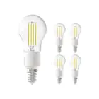 Multipack 5x Calex Smart Tuya Wifi E14 Esférica 4.5W 450lm - 818-830 Ajustable Blanco | Regulable - Reemplazo 40W 