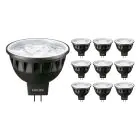 Multipack 10x Philips Master LED Foco GU5.3 MR16 7.5W 500lm 36D - 930 Luz Cálida | Mejor reproducción de color - Regulable - Reemplazo 50W