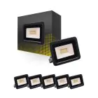 Multipack 6x Bright Choice Proyector LED 20W 2000lm 100D - 840 Blanco Frio | IP66 - Simétrico