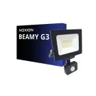 Noxion Proyector LED Beamy G3.1 Negro 30W 3300lm 110D - 830 Luz Cálida | IP44 - Sensor de Movimiento y Luz - Simétrico 