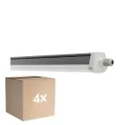 Multipack 4x Ledvance Impermeable Pantalla Prueba De Vapor FLEX Cableado De Paso 42W 6900lm - 865 Luz De Día | 150cm - Reemplazo 2x58W