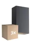 Multipack 3x Nordlux Rold Luz De Pared Metal Negro  10.5W 350lm - 830 Luz Cálida
