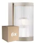 Multipack 6x Nordlux Coupar Luz De Pared Aluminium Sanded | IP54 - Apta para E27