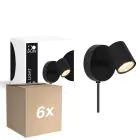 Multipack 6x D'Lite Luz De Pared Trop Arenoso Negro | Apta Para 1x GU10