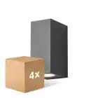 Multipack 4x D'Lite Luz De Pared Vrebos Negro Up & Down | IP54 - Apta Para 2x GU10