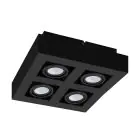 Eglo Techo Foco Mendoza Acero Negro 18.8W 1380lm - 830 Luz Cálida | Regulable - Apta para GU10