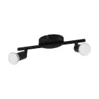 Eglo Luz de techo Buzz-LED Acero Negro 2x2.8W 2x250lm - 830 Luz Cálida | IP20 - Incl. 2x GU10