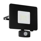 Eglo Luz De Pared Faedo 3 Aluminium Negro 31W 3400lm - 850 Blanco Frio | IP44 - Sensor De Movimiento