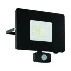 Eglo Luz De Pared Faedo 3 Aluminium Negro 53W 5800lm - 850 Blanco Frio | IP44 - Sensor De Movimiento