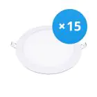 Multipack 15x Bright Choice Downlight LED UltraSlim 15W 1200lm 110D - 840 Blanco Frio | 190mm - Recorte 175mm